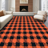 Harvest Plaid Checkered with Houndstooth Accent Motifs(Black)