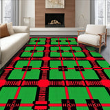 Holiday Tartan Strip with Crisp and Dark Grid Layout(Green)