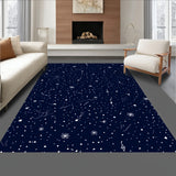 Celestial Dreamscape Twinkling Night Sky Plush Shag Decoration (Blue)