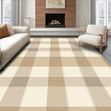 Elegant Beige and Sand Toned Checkered with Layered Plaid Stripes(Beige)