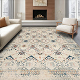 Boho Inspired Diamond Medallion Area with Raised Textural Elements(Beige)