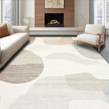 Abstract Boho Chic Area Showcasing Freeform Lines and Layered Shapes(Beige)