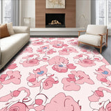 Abstract Floral Motifs with Delicate Petal Outlines and Whispery(Pink)