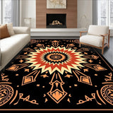 Starburst Medallion with Radiating Sunburst (Black)
