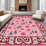 Floor Covering With Delightful Joyous Imagery(Pink)