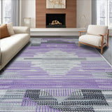 Ultra Soft Area Rug, Non Slip, Stain Resistant, Washable Area Rugs for Living Room, Bedroom, Transitional Grey Lavender Nursery Non-Shedding Rug(Purple)
