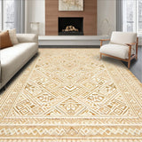 Beige Ivory Micro Loop Tribal Art Runner(Beige)
