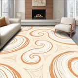 Nimbus Swirl Abstract Hypoallergenic Floor Covering(Beige)