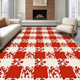 Rustic Orchard Buffalo Interlocking Plaid Classic Art(Red)