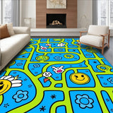 Energetic Pup Rescue Route Showcasing Fun Road and Playful Icons (Blue)