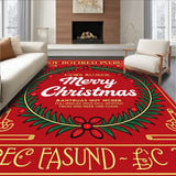 Vintage Scripted Greetings and Pine Holiday Welcome(Red)