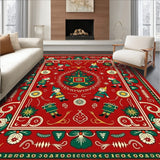 North Pole Workshop Magical Display Tapestry(Red)