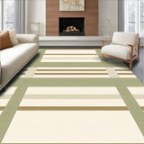 Porch Deck Mudroom Beige Sage Green Striped(Beige)