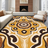 Boho Mist Mosaic with Abstract Interlocking Whorls and Earthy Gradients(Yellow)