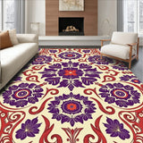 Classic Baroque Blossom Damask Ornamental Motif(Beige)