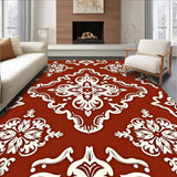 Floral Damask Weathered Patina Elegant Heirloom(Brown)