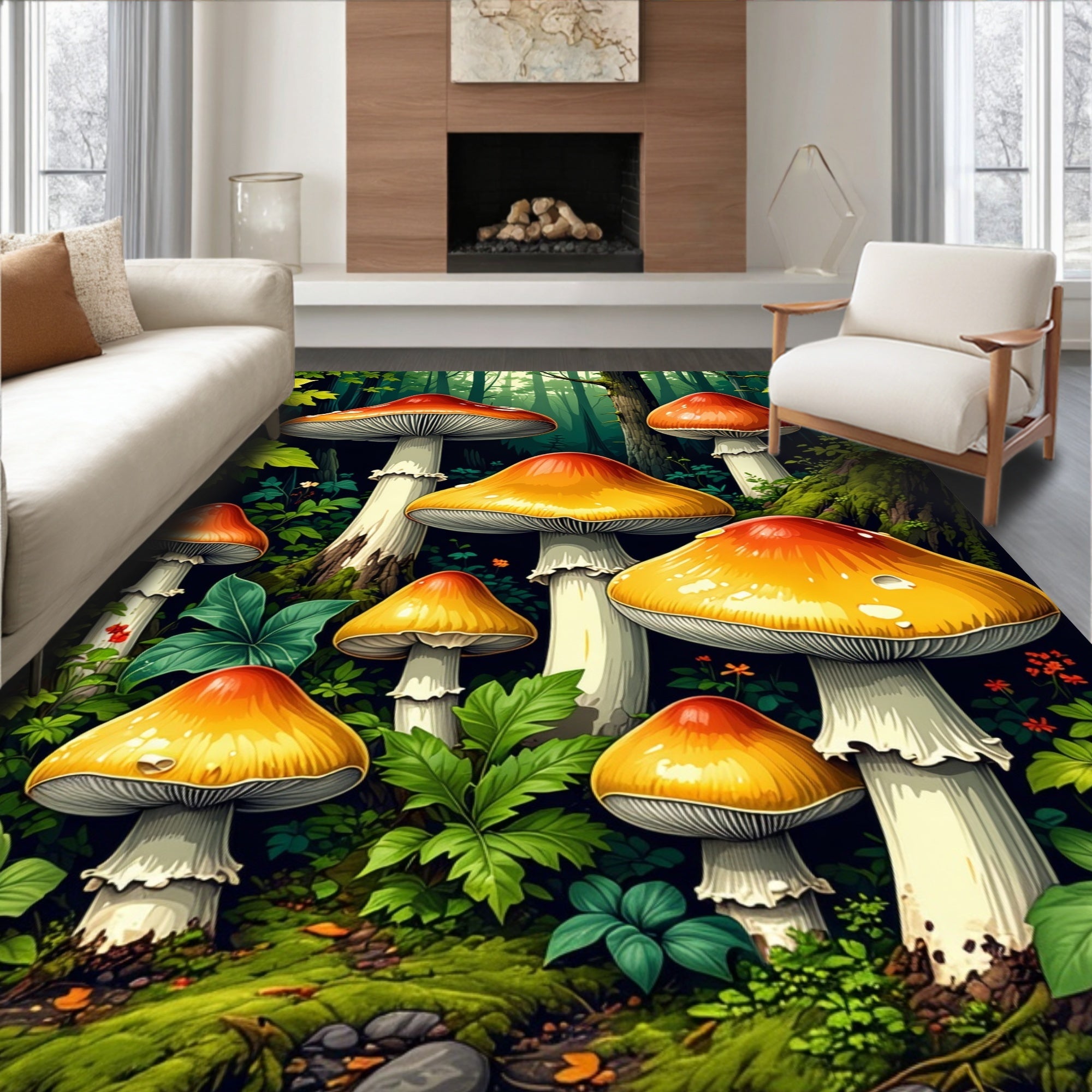Vintage Mushroom Floor Non Slip(Red) - ODIKA