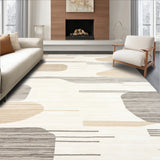 Contemporary Area Showcasing Minimalist Abstract Line(Beige)