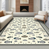 Boho Fish Whimsical Ocean Scene(White)