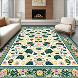 Boho Floral Bath for Shower Absorbent Mat with Rubber Backing(Ivory)