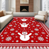 Festive Snowman Holiday Welcome Semi Circle Entrance(Red)