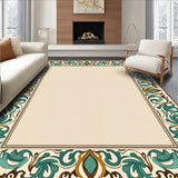 Botanical Fern Scrollwork with Flourishing Vine and Petal Motifs(Ivory)