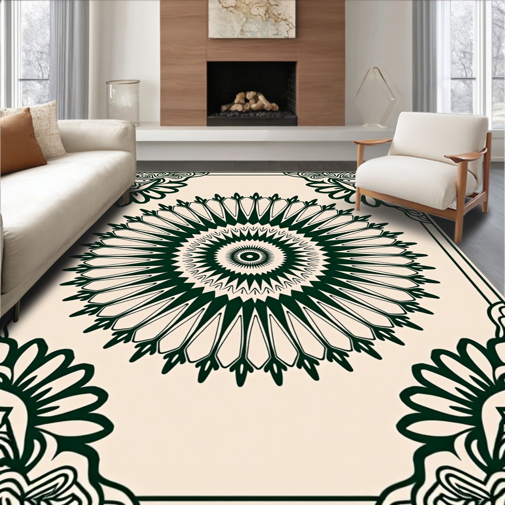 Burst with Intricate Petal Details (Green) - ODIKA