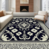 Vintage Damask with Classic European Flourish Motifs (Black)
