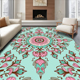 Enchanted Garden Floral Medallion Tapestry(Turquoise)