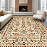 Sedona Tribal Geometric Over Dyed Southwest Abstract Border Area(Beige)