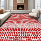 Festive Buffalo Lattice Tapestry Holiday Hearth(Red)