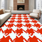 Buffalo Check with Abstract Chevron Detailing(Red)