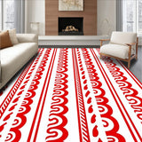 Cane Stripe Peppermint Swirl Entrance Design(Red)