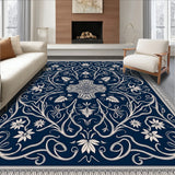 Arabesque Floral Vine Decorative Pathway Embellishment(Navy)