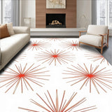 Crystalline Burst Motifs Radiating Sparkle Effects Contemporary Art (White) - ODIKA