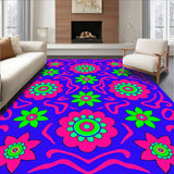 Abstract Kaleidoscope Bloom Design with Symmetrical Florals (Pink)