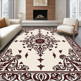 Heritage Paisley with Elaborate Vine Scroll Embellishments(Brown)