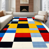 Geometric Squares Primary Color Design(Red)