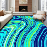 Maritime Breeze Undulating Current Artistic Flow Vibrant(Blue)