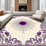 Sunburst Medallion Motif with Vintage Art Nouveau Flair(Purple)