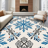 Nordic Snowflake Medley Interlocking Winter Holiday Motif(Ivory)