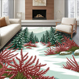 Woodland Winter Scene Decorative Embellishment(Green)