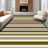 Fringed Non Shed in Olive Easy Clean Power Loom(Green)