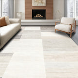 Floor Subtle Abstract Design Beige Grey Tones Large(Beige)