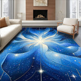 Geometric Galaxy Cosmic Design Blue and Silver(Blue)