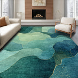 Tides Patterned with Underwater Marine Abstract Art(Blue)