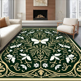 Mosaic Medallion with Botanical Insect Motifs (Green) - ODIKA