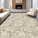 Spiral Flourish Interlocking Decorative Sophisticated Design (Beige)
