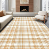 Creamy Plaid Machine Low Pile(Beige)