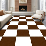 Buffalo Plaid Thanksgiving Entrance Featuring Bold Checker Motifs(Brown)